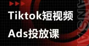 Ads视频投放课，tiktok短视频广告投放课-蜜桃网创